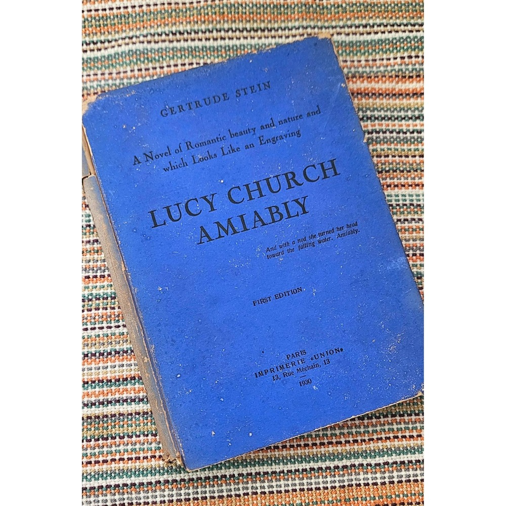 Lucy Church Amiably Gertrude Stein 1930 First Edition 1st Impression Rare Book